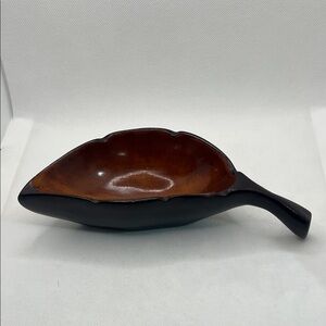 Vintage Haitian Mahogany Wood Bowl Peek Bros. Importers